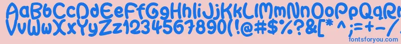 GaiteraBallDemoFfp Font – Blue Fonts on Pink Background