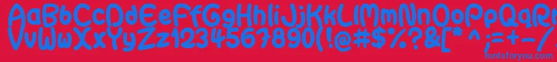 GaiteraBallDemoFfp Font – Blue Fonts on Red Background