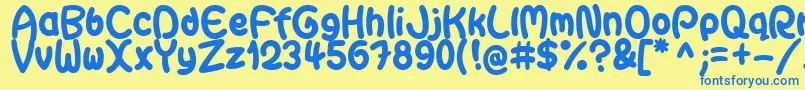 GaiteraBallDemoFfp Font – Blue Fonts on Yellow Background