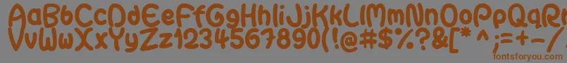 GaiteraBallDemoFfp Font – Brown Fonts on Gray Background