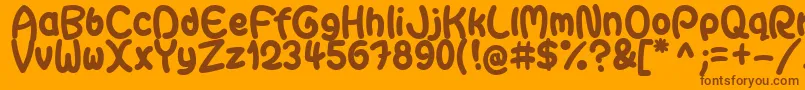 GaiteraBallDemoFfp Font – Brown Fonts on Orange Background