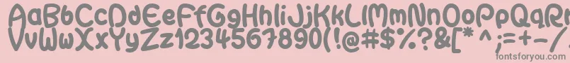 GaiteraBallDemoFfp Font – Gray Fonts on Pink Background