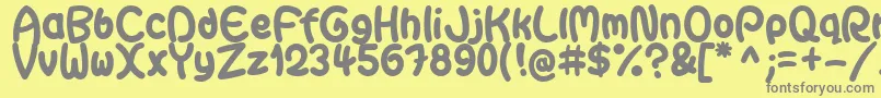 GaiteraBallDemoFfp Font – Gray Fonts on Yellow Background
