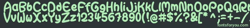 GaiteraBallDemoFfp Font – Green Fonts on Black Background