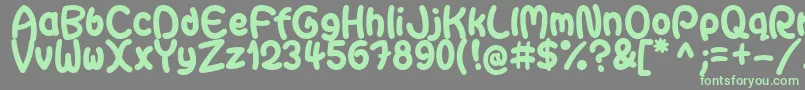 GaiteraBallDemoFfp Font – Green Fonts on Gray Background