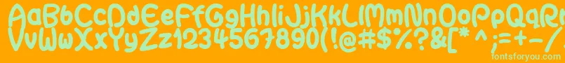 GaiteraBallDemoFfp Font – Green Fonts on Orange Background