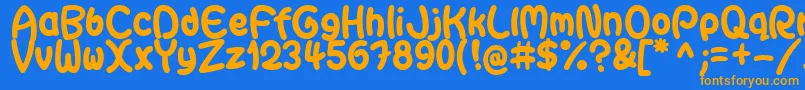 GaiteraBallDemoFfp Font – Orange Fonts on Blue Background