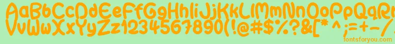 GaiteraBallDemoFfp Font – Orange Fonts on Green Background
