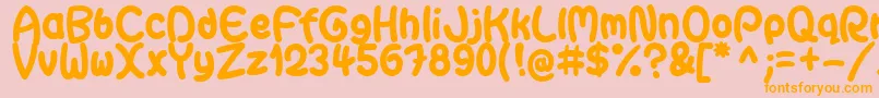 GaiteraBallDemoFfp Font – Orange Fonts on Pink Background