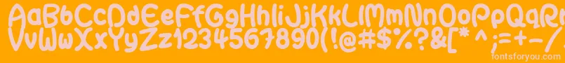 GaiteraBallDemoFfp Font – Pink Fonts on Orange Background