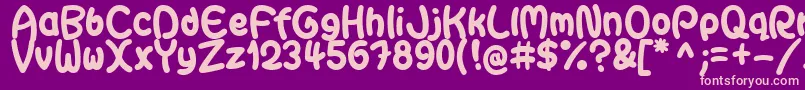 GaiteraBallDemoFfp Font – Pink Fonts on Purple Background
