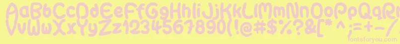 GaiteraBallDemoFfp Font – Pink Fonts on Yellow Background