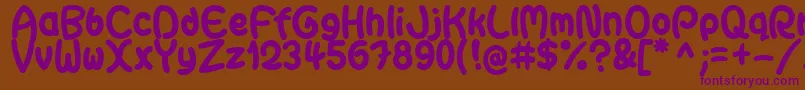 GaiteraBallDemoFfp Font – Purple Fonts on Brown Background