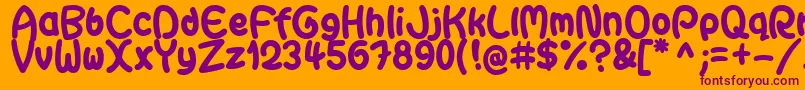 GaiteraBallDemoFfp Font – Purple Fonts on Orange Background