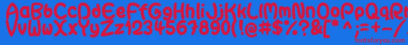 GaiteraBallDemoFfp Font – Red Fonts on Blue Background