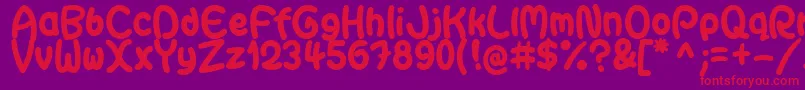 GaiteraBallDemoFfp Font – Red Fonts on Purple Background