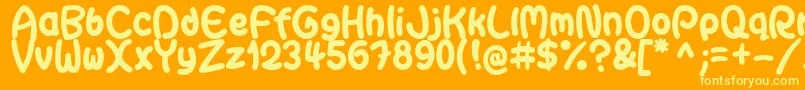 GaiteraBallDemoFfp Font – Yellow Fonts on Orange Background
