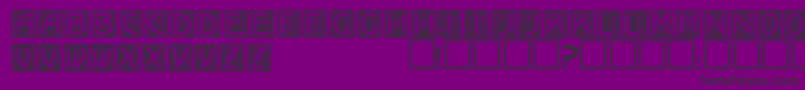 Шрифт EricanornatecapssskRegular – чёрные шрифты на фиолетовом фоне