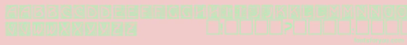 EricanornatecapssskRegular Font – Green Fonts on Pink Background