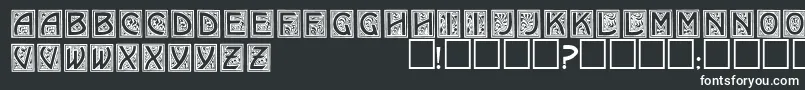 EricanornatecapssskRegular Font – White Fonts on Black Background