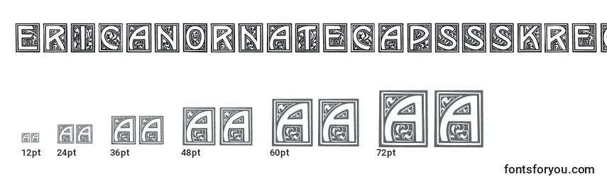 EricanornatecapssskRegular Font Sizes