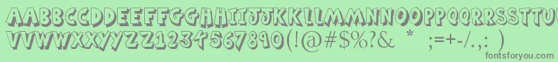 MingInBling Font – Gray Fonts on Green Background