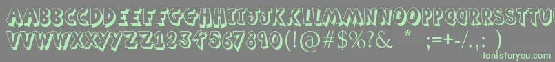 MingInBling-fontti – vihreät fontit harmaalla taustalla