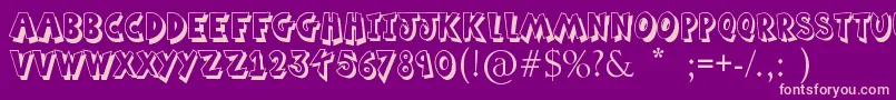 MingInBling Font – Pink Fonts on Purple Background