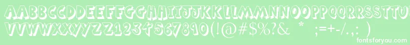 MingInBling Font – White Fonts on Green Background