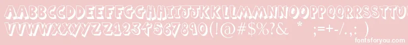 MingInBling Font – White Fonts on Pink Background