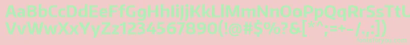 EncodesansnarrowBold Font – Green Fonts on Pink Background