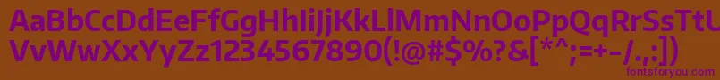 EncodesansnarrowBold Font – Purple Fonts on Brown Background