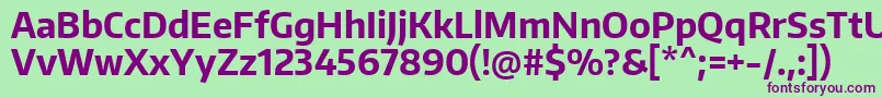 EncodesansnarrowBold Font – Purple Fonts on Green Background