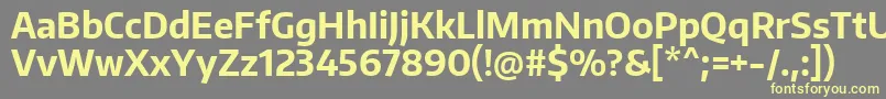 EncodesansnarrowBold Font – Yellow Fonts on Gray Background