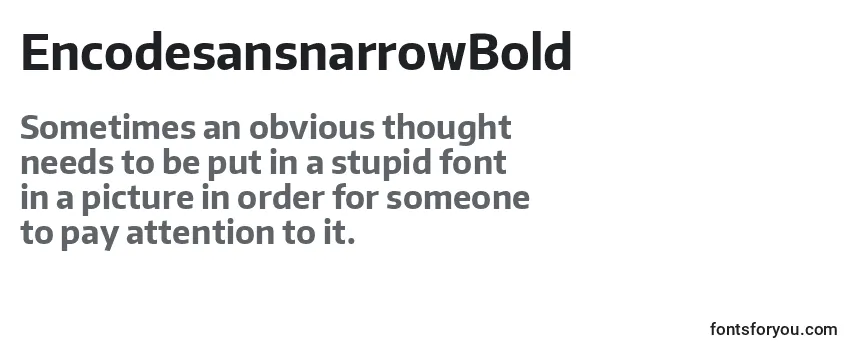 EncodesansnarrowBold-fontti