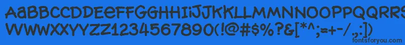 HogBoldHmk Font – Black Fonts on Blue Background