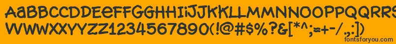 HogBoldHmk Font – Black Fonts on Orange Background