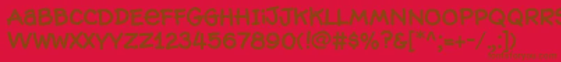 HogBoldHmk Font – Brown Fonts on Red Background