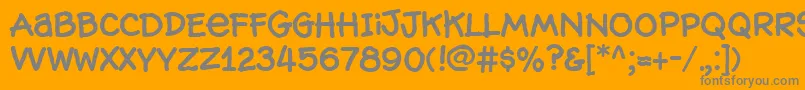 HogBoldHmk Font – Gray Fonts on Orange Background