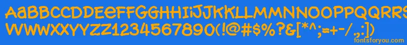 HogBoldHmk Font – Orange Fonts on Blue Background