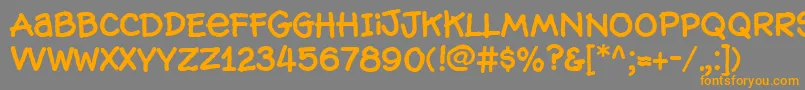 HogBoldHmk Font – Orange Fonts on Gray Background