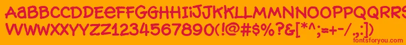 HogBoldHmk Font – Red Fonts on Orange Background