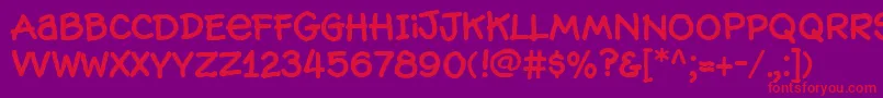 HogBoldHmk Font – Red Fonts on Purple Background