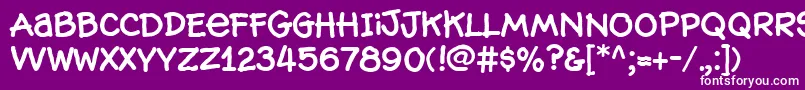 Fonte HogBoldHmk – fontes brancas em um fundo violeta