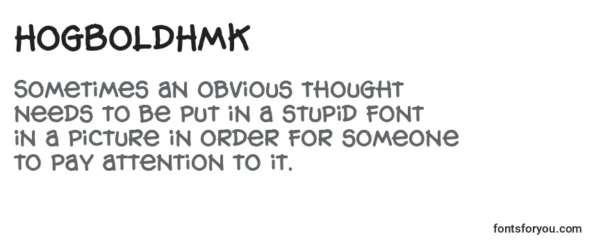 Review of the HogBoldHmk Font