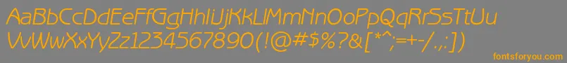BenguiatgothiccBookitalic Font – Orange Fonts on Gray Background