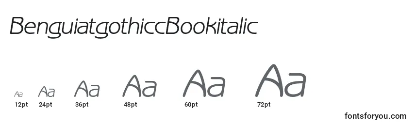 Размеры шрифта BenguiatgothiccBookitalic