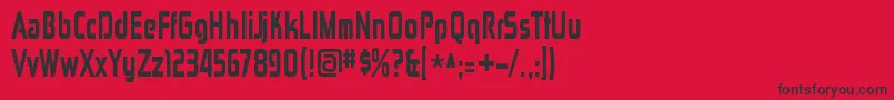 fuente ZektoncdhvRegular – Fuentes Negras Sobre Fondo Rojo