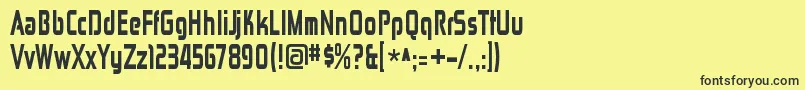 ZektoncdhvRegular Font – Black Fonts on Yellow Background