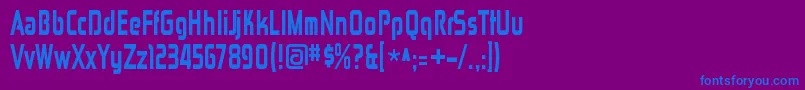 ZektoncdhvRegular Font – Blue Fonts on Purple Background